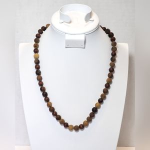 American Eagle Wooden Beaded Necklace
